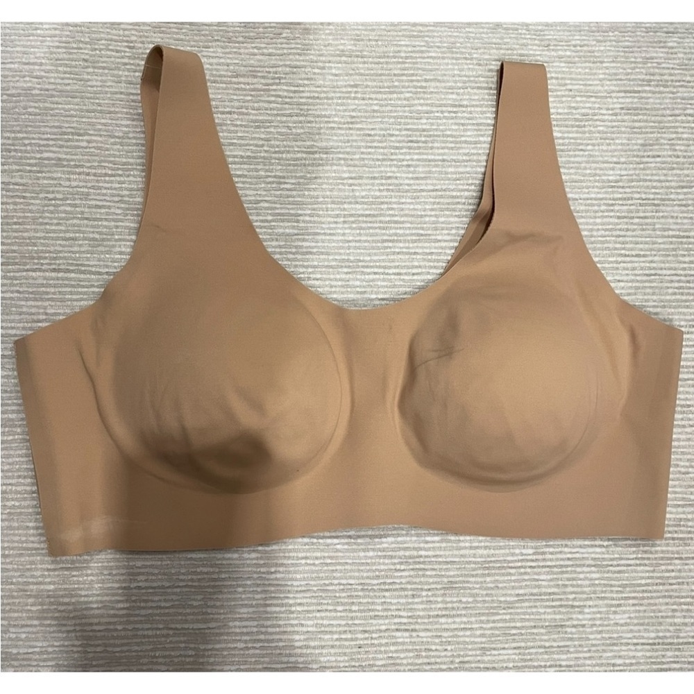 Knix Luxe Lift Wireless Seamless Pullover Beige Nude Bra Sz XL Scoop Neck - Picture 3 of 8